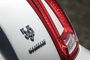 Abarth 595 Essesse, Sondermodell, Grau, Weisse Felgen, Heckleuchte, Emblem, Geburtstag